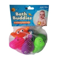 Bath Buddy Bath Buddies - 6 x Floating and Squeaking Bath Toys - Assorted Colors Photo