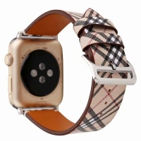 Apple Fabulously Fit watch 38/40mm Leather Plaid Strap Photo