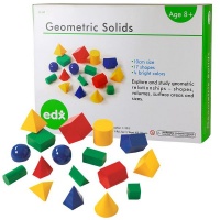 EDX Education Geometric Solids Plastic 10cm - 17 Piece Photo
