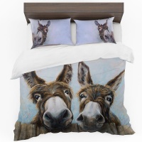 Print with Passion Two Donkeys Duvet Cover Set Photo