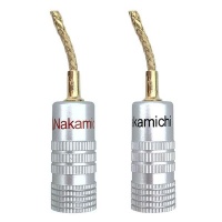 Nakamichi Speaker Connector Flex Braid Gold Plated Pair Henrac Tech Photo