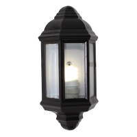 Eurolux Lantern Half Bevelled Glass Black Photo