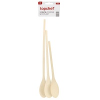 TopChef Top Chef 3 Piece Wooden Spoons 10" 12" 14" Photo