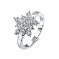 Silver Designer Cluster Flower Ring Photo