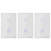 Sonoff Smart Light Switch White 2CH WiFi\RF433 QiS Triple Pack Photo