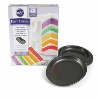 Wilton Easy Layer 6" Rainbow Colours Cake Baking Pan Set Set of 5 Photo