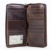 Bag Addict Nuvo - Genuine Leather 160 Double Zip Travel Wallet Photo