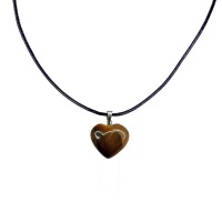 Earth Stone Collection - Tiger's Eye Heart Stone Necklace Photo