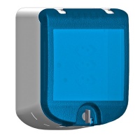 Allbro -PSO-2 Stealth Socket Outlet Box with Blue Lid - 4 x 4 Photo