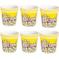 SourceDirect - Paper Popcorn Buckets - Yellow - Bulk Pack of 24 Photo