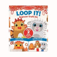 Melissa Doug Melissa & Doug Loop It! Beginner Craft Kit - Farm Puppets Photo