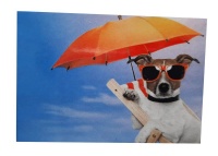 Diamond Dot Art painting - 30x30 - Umbrella Dog Photo