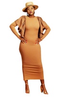 Selphies Thero's Long Sleeve winter Bodycon Dress in Nude Photo