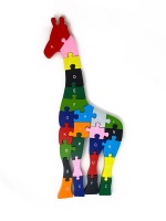 Educational Wooden Giraffe Puzzle Photo