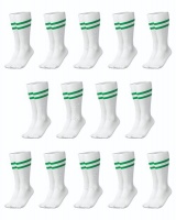 RONEX Soccer Socks - Set of 14 Pairs - White/Emerald Photo