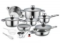 21 Pieces Stainless Steel 11-Layered Heavy Bottom Induction Cookware Set Photo