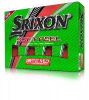 Srixon Soft Feel BRITE Golf Balls - Red Photo