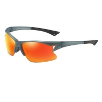 Dubery Rimless Driving Photochromic Sunglasses Gray /Orange Photo