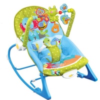 Multi-functional Newborn Kids Rocker Chair - Blue & Green Photo