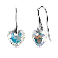 Destiny Heart Aroura Borealis Earrings with Swarovski Crystals Photo