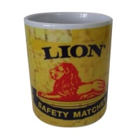 Vintage `Kitchen Tin` Coffee Mug - Lion Matches Mug Photo