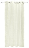 easyhome Nostos Striped Solid Eyelet Curtain White Photo