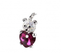 Krissy Bear Pendant Necklace with crystals from Swarovski Photo