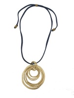 Fabulae Swirl Necklace With Leather Strap Sindikiwe Photo