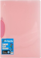Butterfly A4 Swing Clip Folders - 540 Micron - Pink - Pack Of 5 Photo
