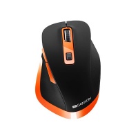Canyon Cool Wireless Mouse With a Gaming-grade Sensor - Black Orange Photo