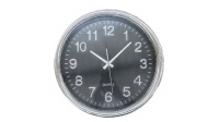 Lexuco Silver & Black Quartz Wall Clock - 30cm Photo