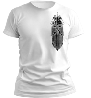 PepperSt Men's White T-Shirt - Norse Helm Photo