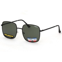 Lespecs Square Ladies G15 Solid Polarized Lens Sunglasses - Shiny Black Photo