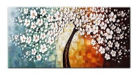 Spoonkie Canvas Art Modern Abstract Paint - Colorful Blossom Photo