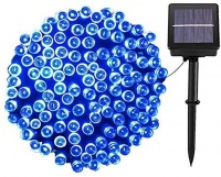 Solar String Lights 100 LED Solar Decorative Waterproof Starry Light - Blue Photo
