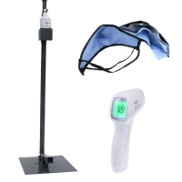 Budget Pack: Econo Foot Operated Dispenser - Thermometer - 2 x 4 Ply X Masks Photo