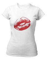 PepperSt Ladies White T-Shirt - Kiss Photo