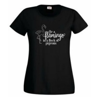 Think Out Loud Ladies "Be a Flamingo in a Flock of Pigeons" Short Sleeve Photo