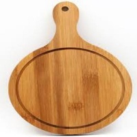 Round Wooden Pizza Cutting/Serving Board - 28cm Photo