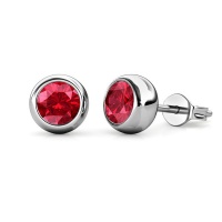 Destiny July/Ruby Birthstone Earrings with Swarovski Crystals Photo