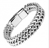 Lucid Luxury Braided Stainless Steel Men’s Bracelet With Magnetic Clasp Photo