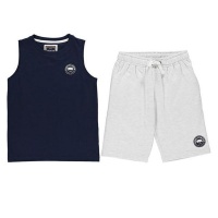 SoulCal Junior Boys Signature Pyjama Short Set - Ice Marl/Navy [Parallel Import] Photo