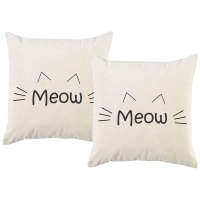 PepperSt - Scatter Cushion Cover Set - Meow Photo