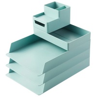 Mix Box Stackable Desk Filing Tray Stationery Organizer 5 piecess Set Photo