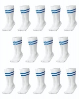 RONEX Soccer Socks - Set of 14 Pairs - White/Royal Photo