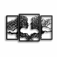 Tree of Love Wall Art - Metal In Statin Black Finish - By Unexpected Worx Photo