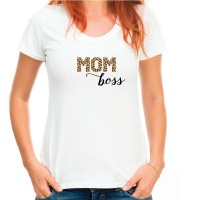 T shirt-Ladies-Mom Boss Photo