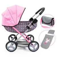Bayer Cosy Dolls Pram with Bag & Accessories 58cm Tall Photo