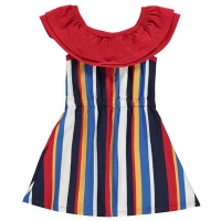 SoulCal Infant Girls Stripe Frill Dress - Bardot Stripe [Parallel Import] Photo