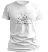 PepperSt Men's White T-Shirt - Grid Design Norse Photo